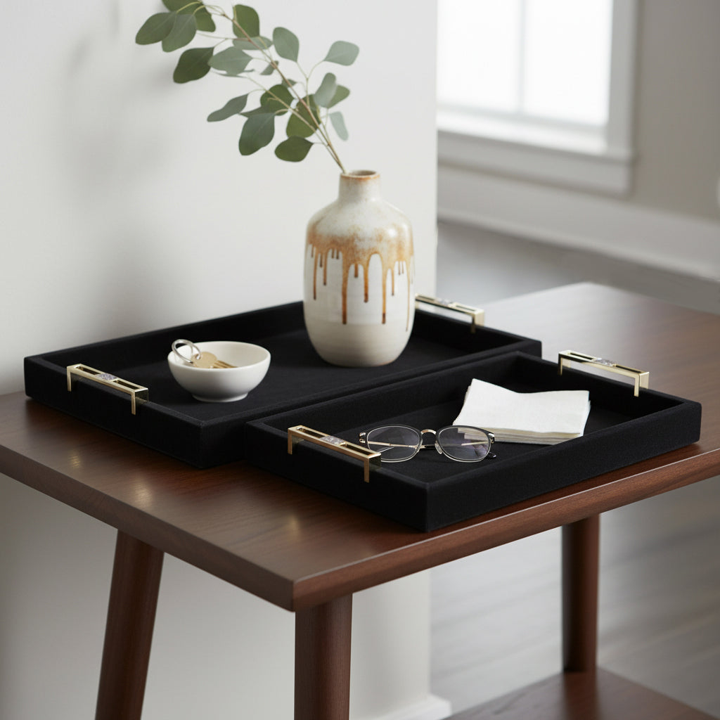 Eastoncrest Set of 2 Black Tray — 3″ — additional view