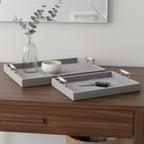 Harperport Set of 2 Gray Tray — 3″ — additional view