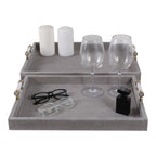 Harperport Set of 2 Gray Tray — 3″ — additional view