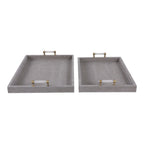 Harperport Set of 2 Gray Tray — 3″ — additional view