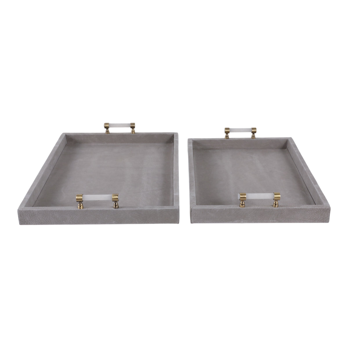 Harperport Set of 2 Gray Tray — 3″ — additional view