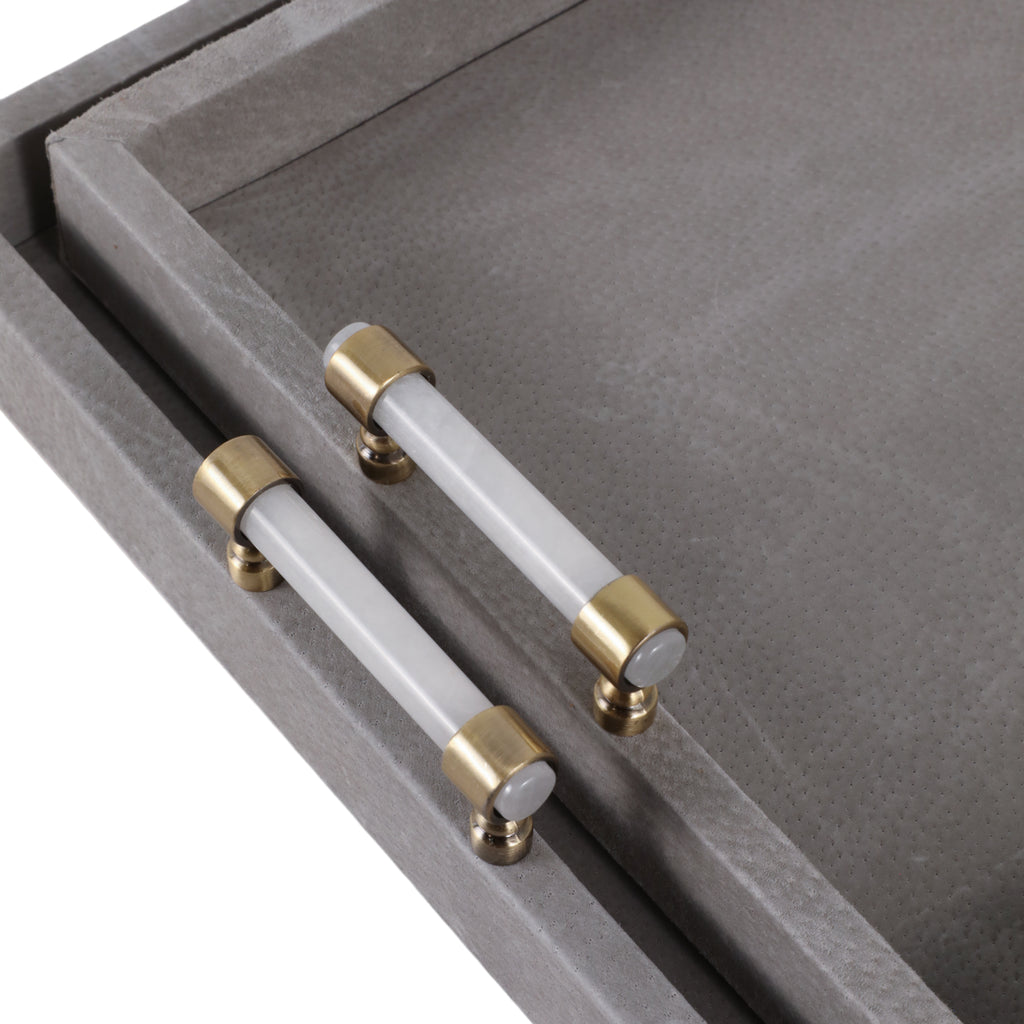 Harperport Set of 2 Gray Tray — 3″ — additional view