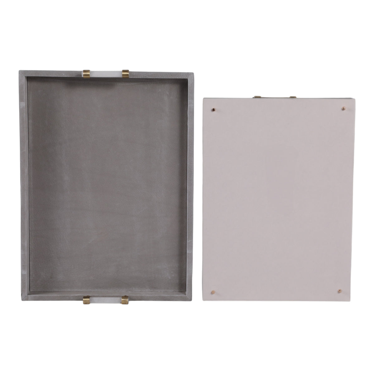 Harperport Set of 2 Gray Tray — 3″ — additional view