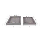 Harperport Set of 2 Gray Tray — 3″ — additional view