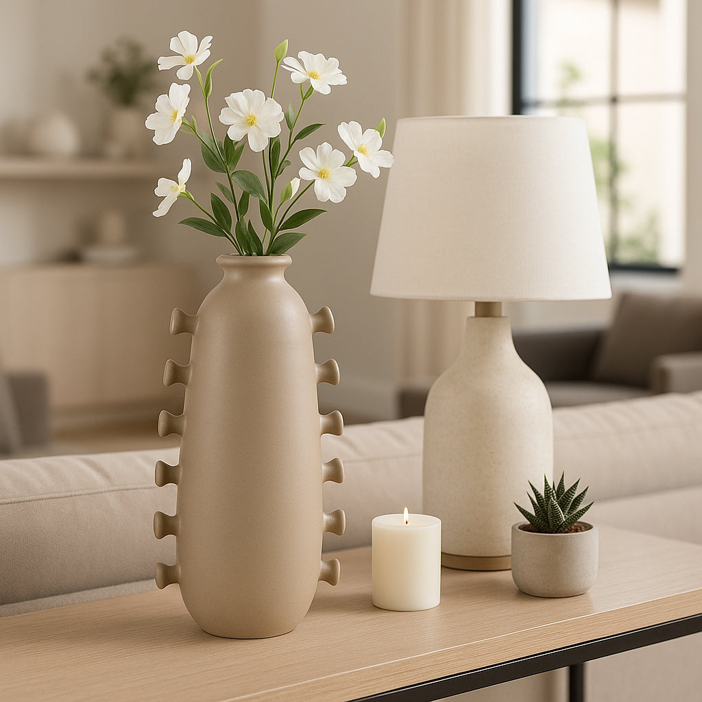 Burgessbrook Tan Vase — 15″ — additional view