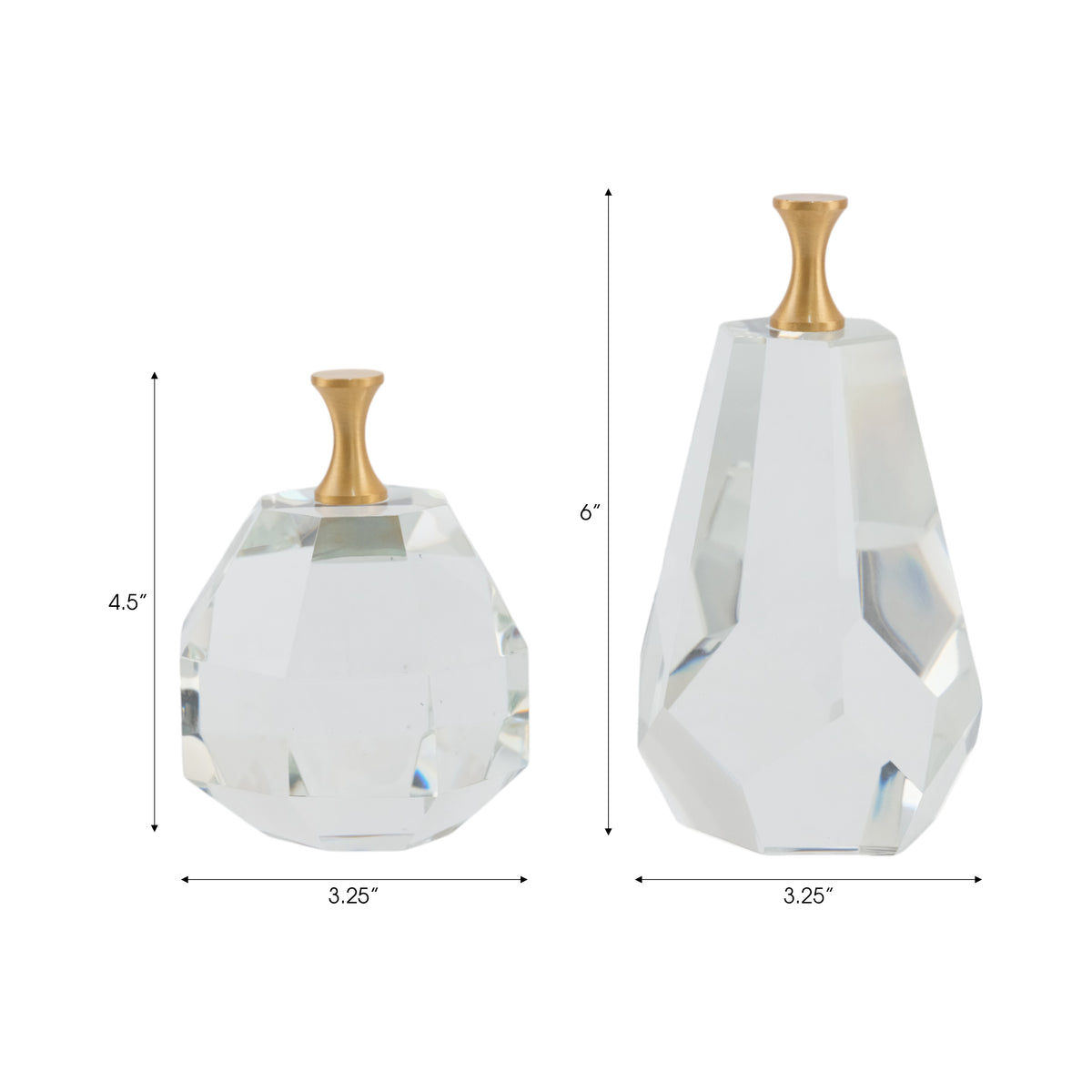 Wayland Set of 2 Clear Decor — 8″ — additional view