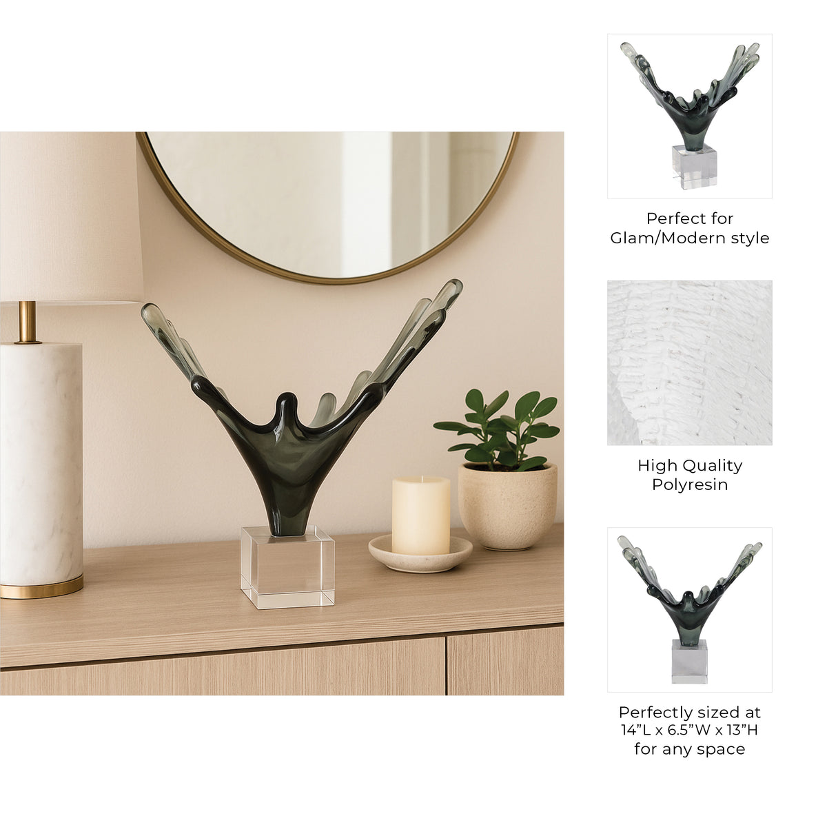 Gunnmore Gray Decor — 13″ — additional view
