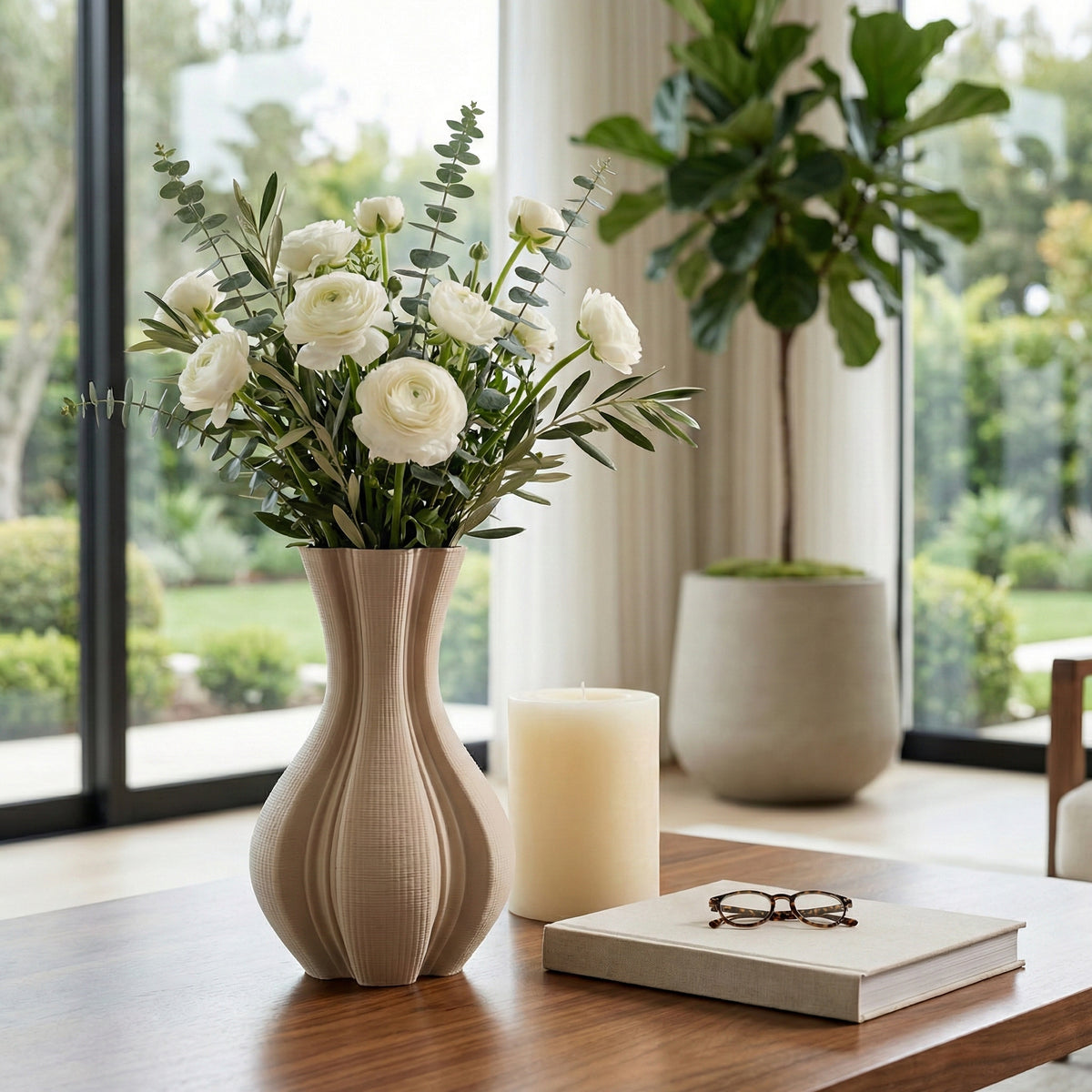Drewrose Ivory Vase — 15″ — additional view