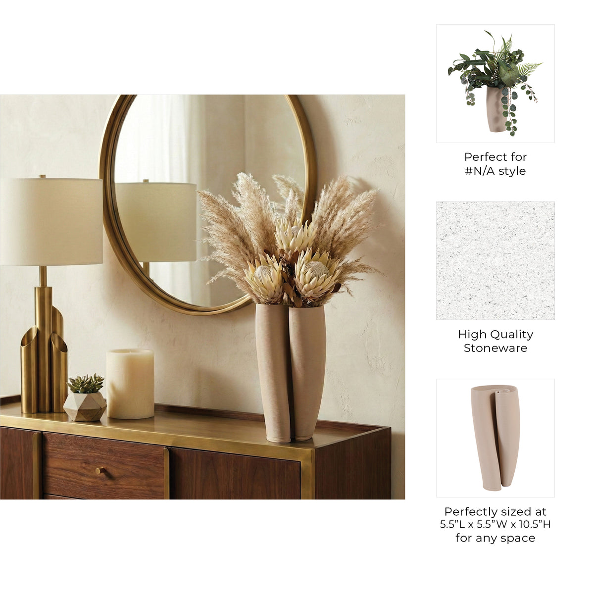 Jaderidge Ivory Vase — 11″ — additional view