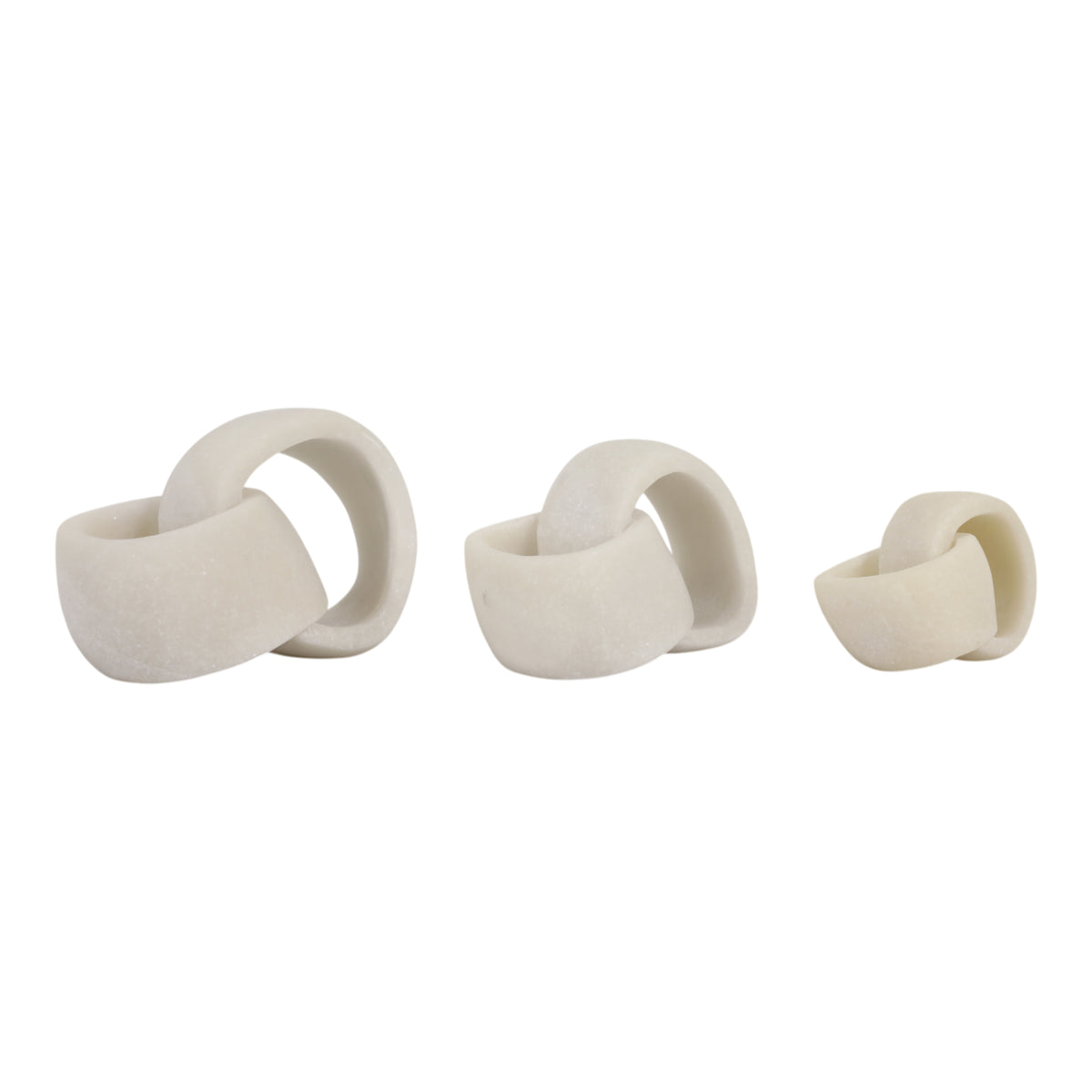 Haleyshaw Set of 3 White Decor — 5″ — additional view