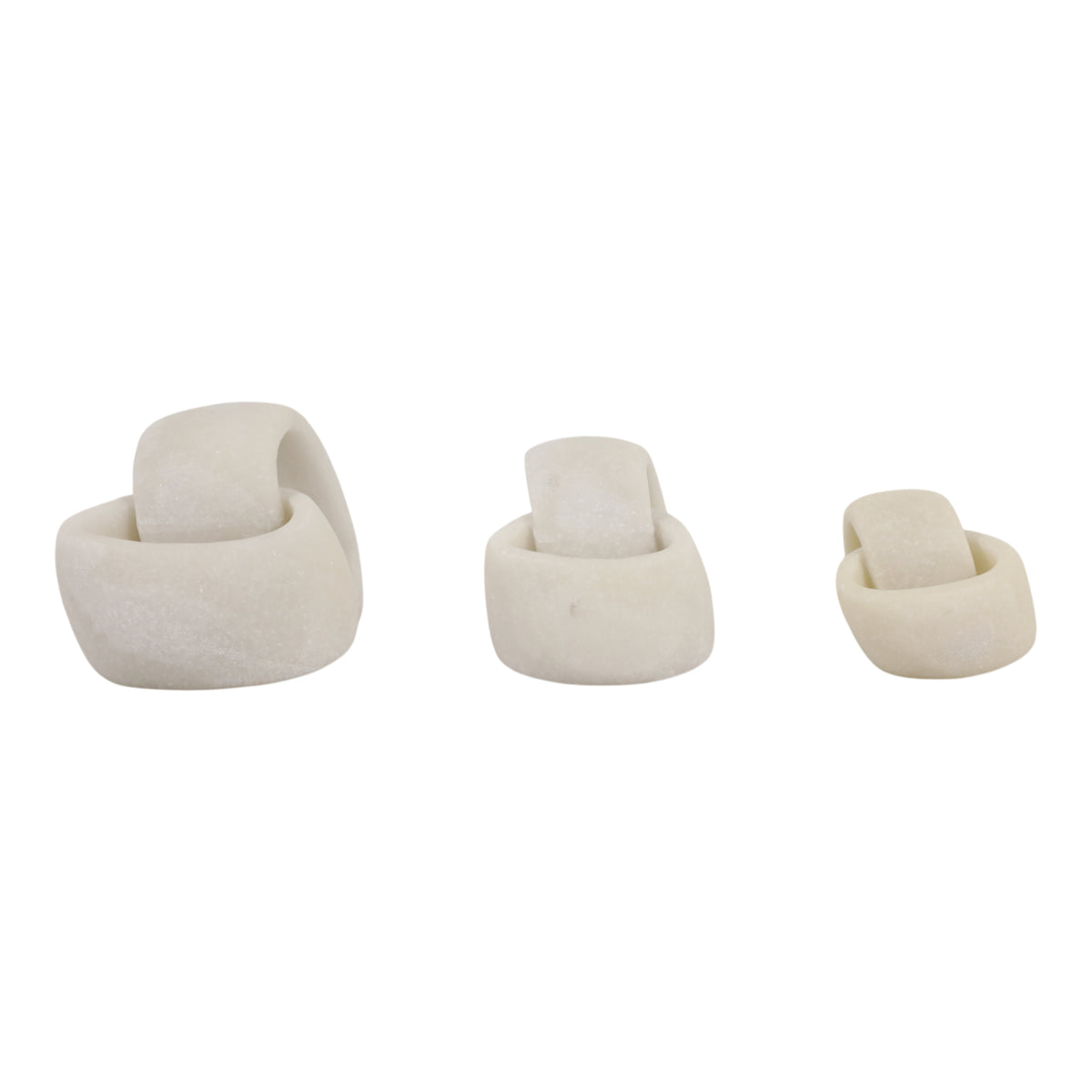 Haleyshaw Set of 3 White Decor — 5″ — additional view