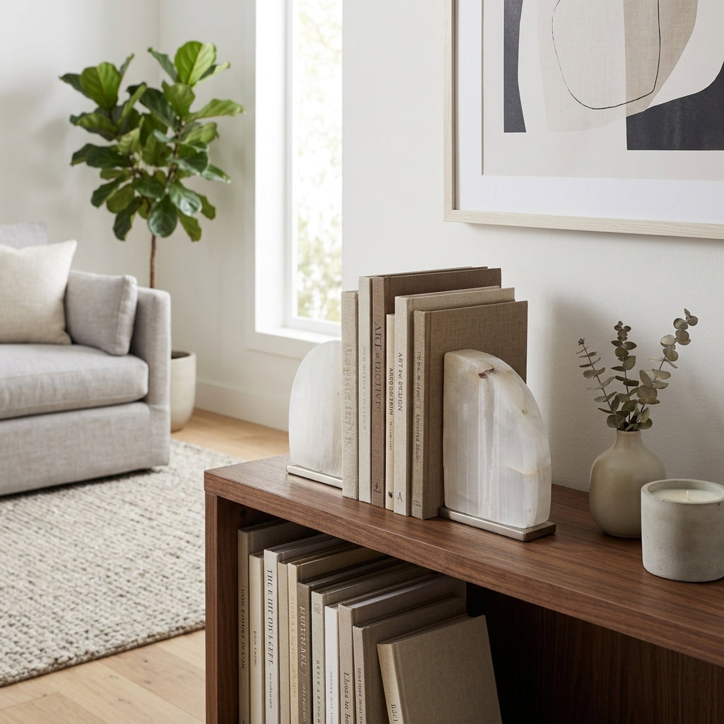 Foleycliff White Bookend — 6″ — additional view