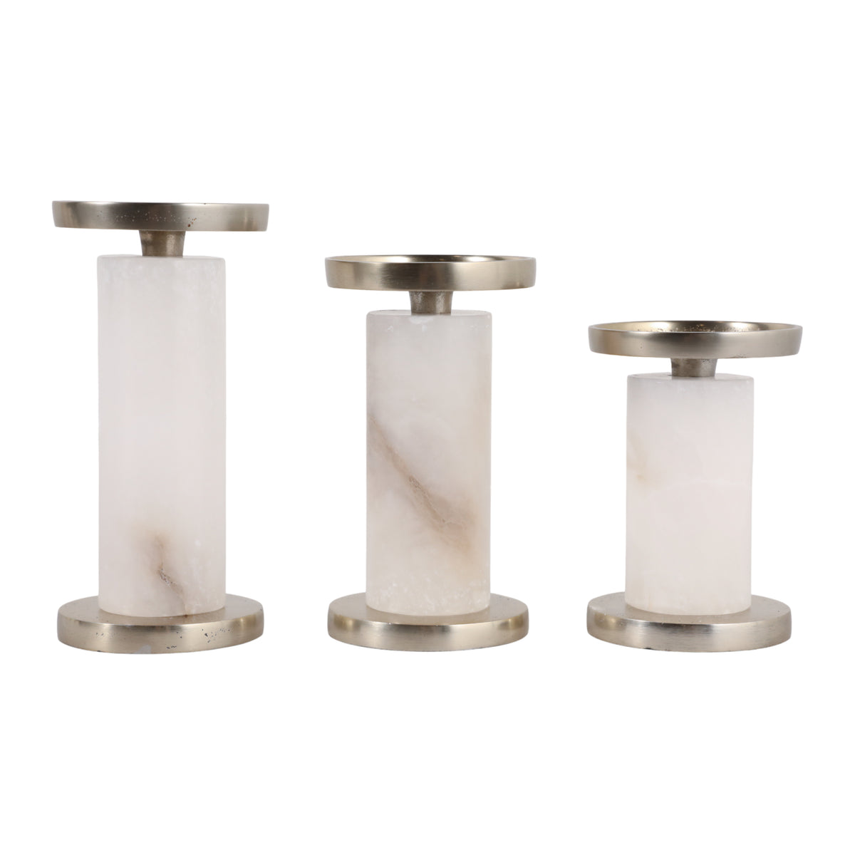 Fallondale Set of 3 White Candle Holder — 7″ — additional view