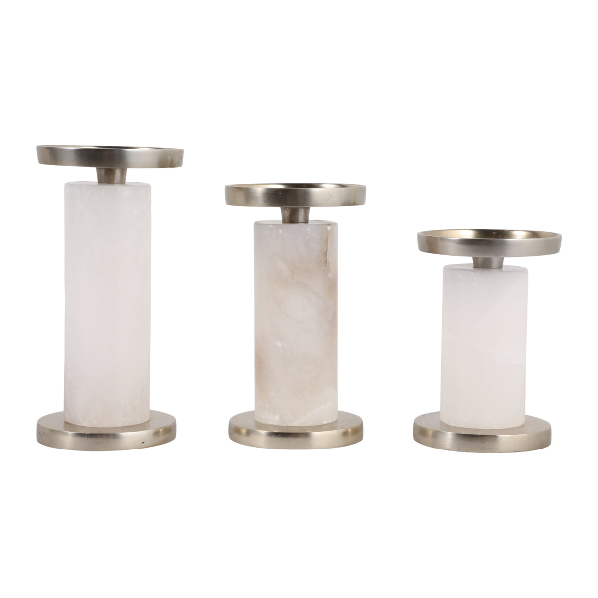 Fallondale Set of 3 White Candle Holder — 7″ — additional view
