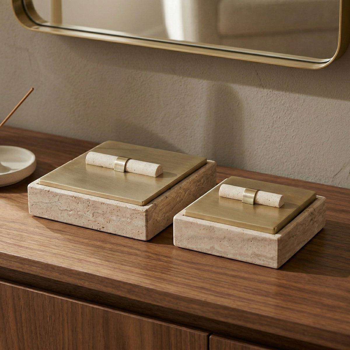 Bayardwood Set of 2 Gold Boxes — 4″ — additional view