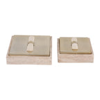 Bayardwood Set of 2 Gold Boxes — 4″ — additional view