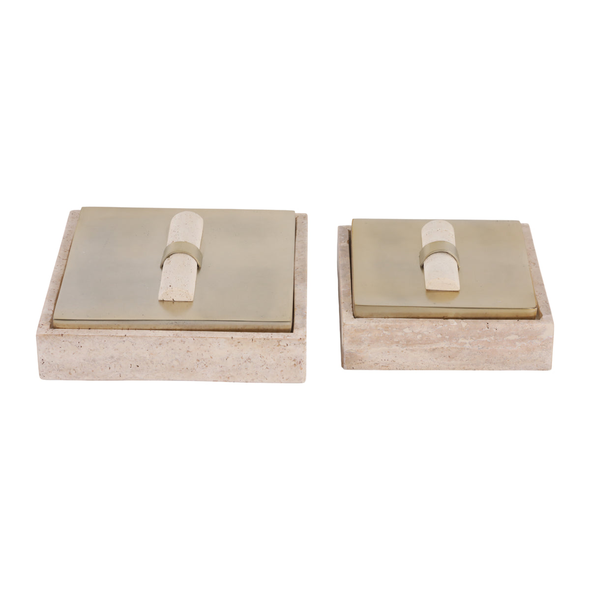 Bayardwood Set of 2 Gold Boxes — 4″ — additional view