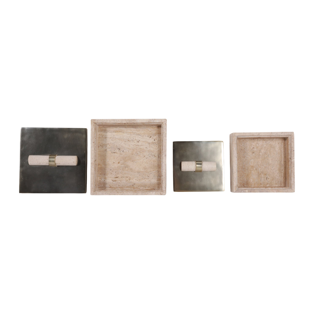 Bayardwood Set of 2 Gold Boxes — 4″ — additional view