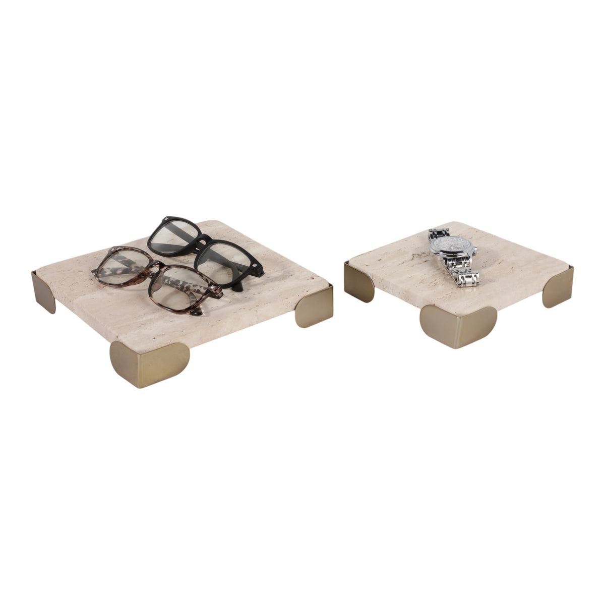 Janeview Set of 2 Ivory Tray — 2″ — additional view