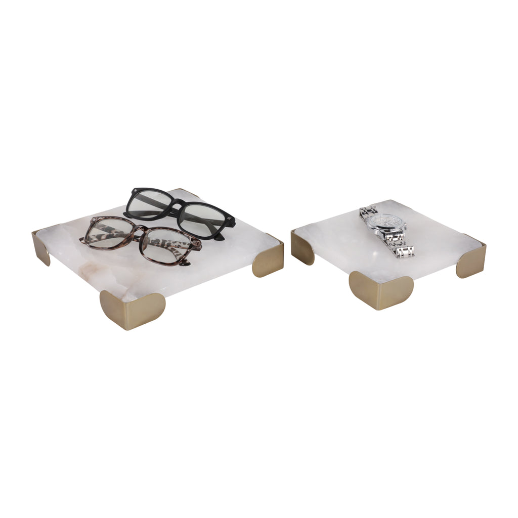 Janeview Set of 2 White Tray — 2″ — additional view
