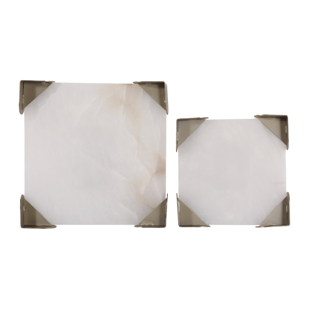 Janeview Set of 2 White Tray — 2″ — additional view