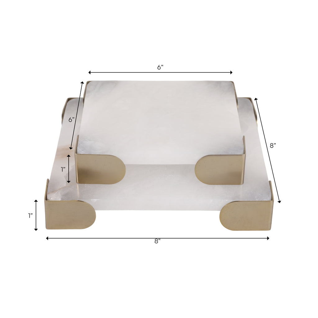 Janeview Set of 2 White Tray — 2″ — additional view