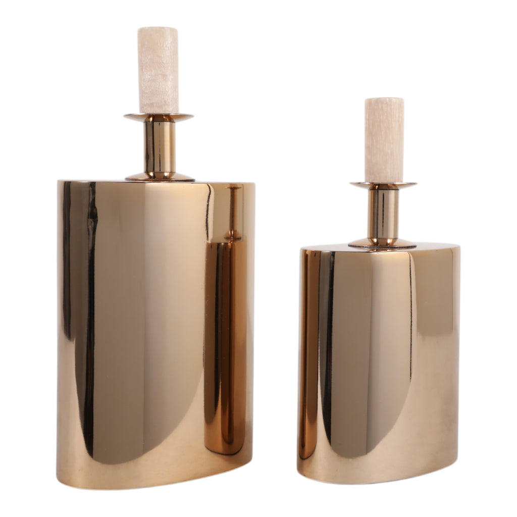 Beldenmore Set of 2 Gold Jars — 14″ — additional view