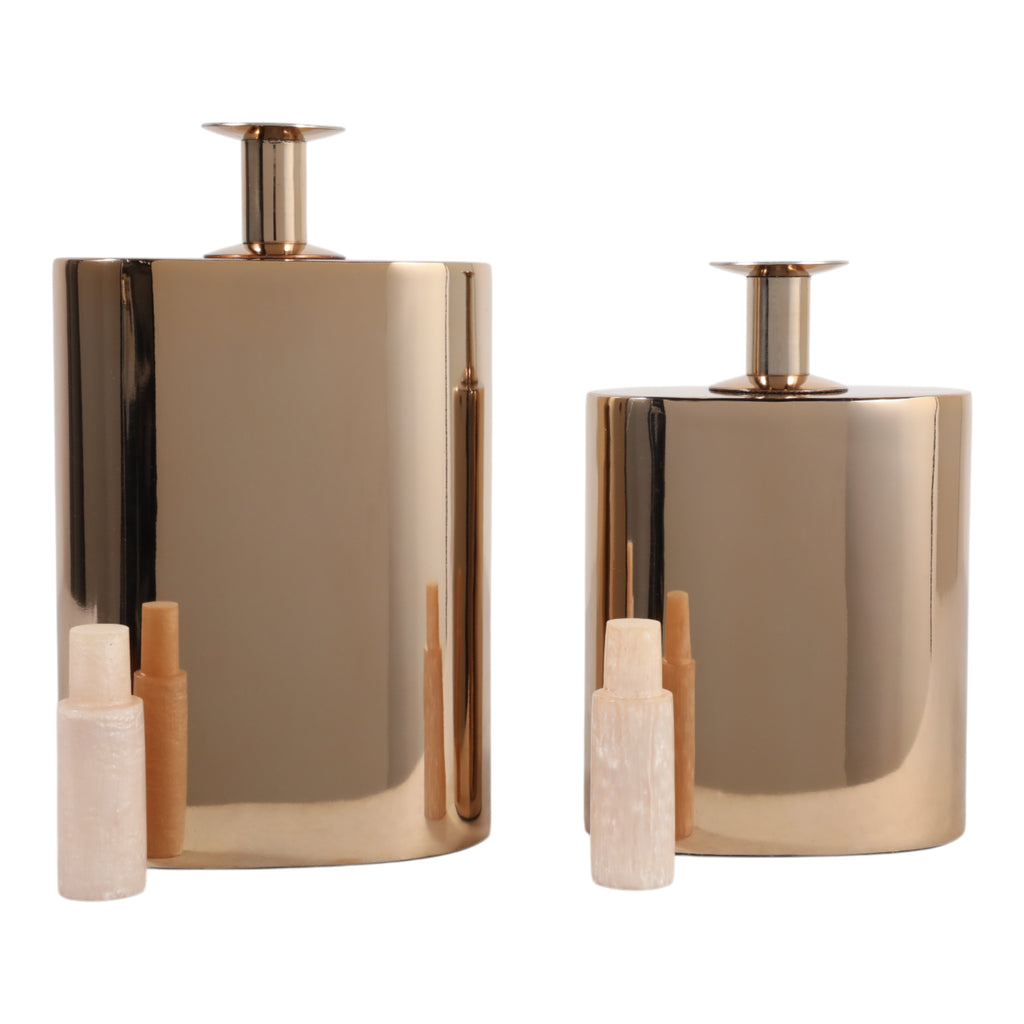 Beldenmore Set of 2 Gold Jars — 14″ — additional view
