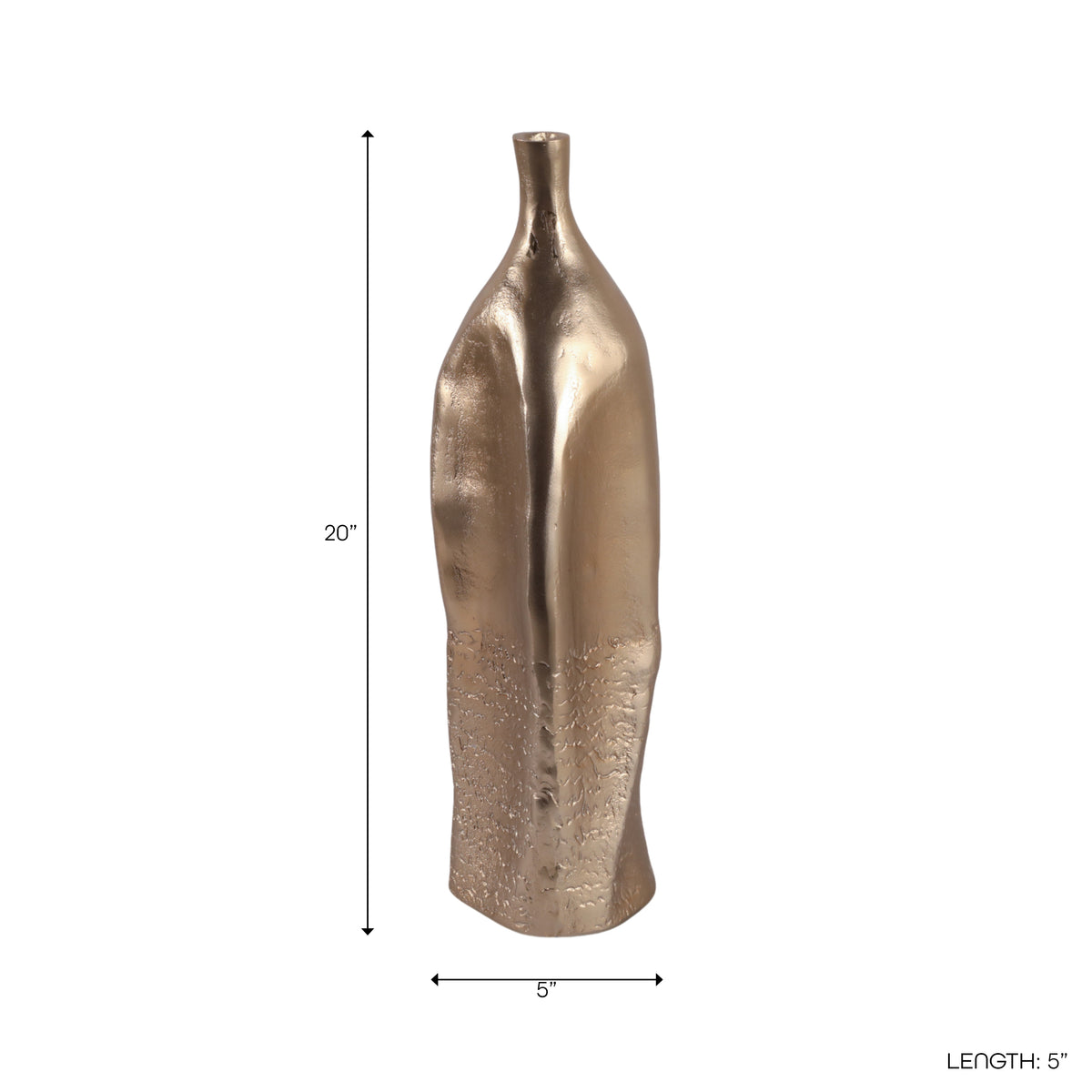 Sagebeach Gold Vase — 20″ — additional view