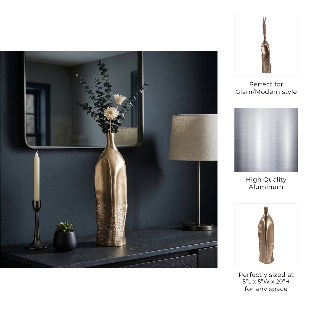 Sagebeach Gold Vase — 20″ — additional view