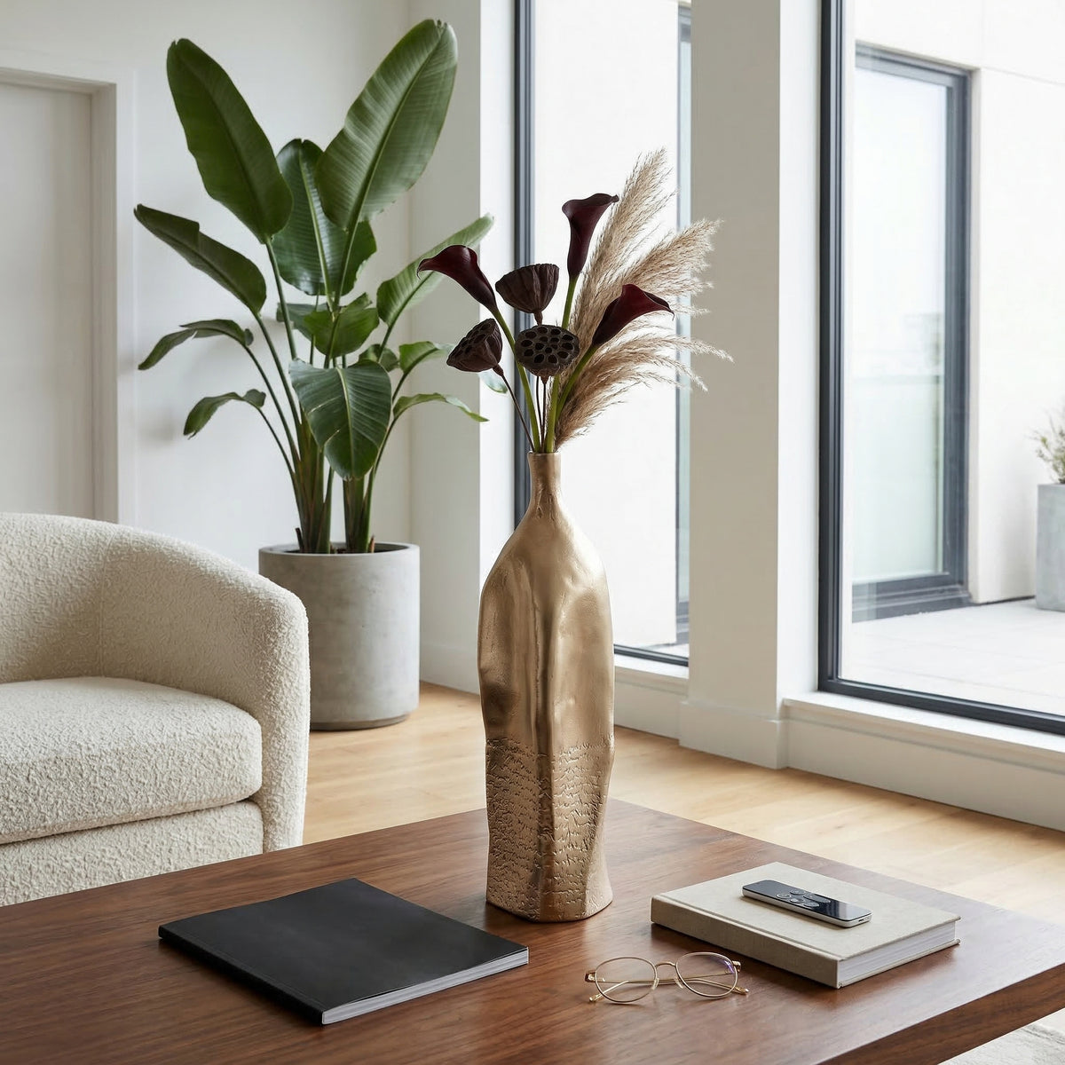 Sagebeach Gold Vase — 20″ — additional view