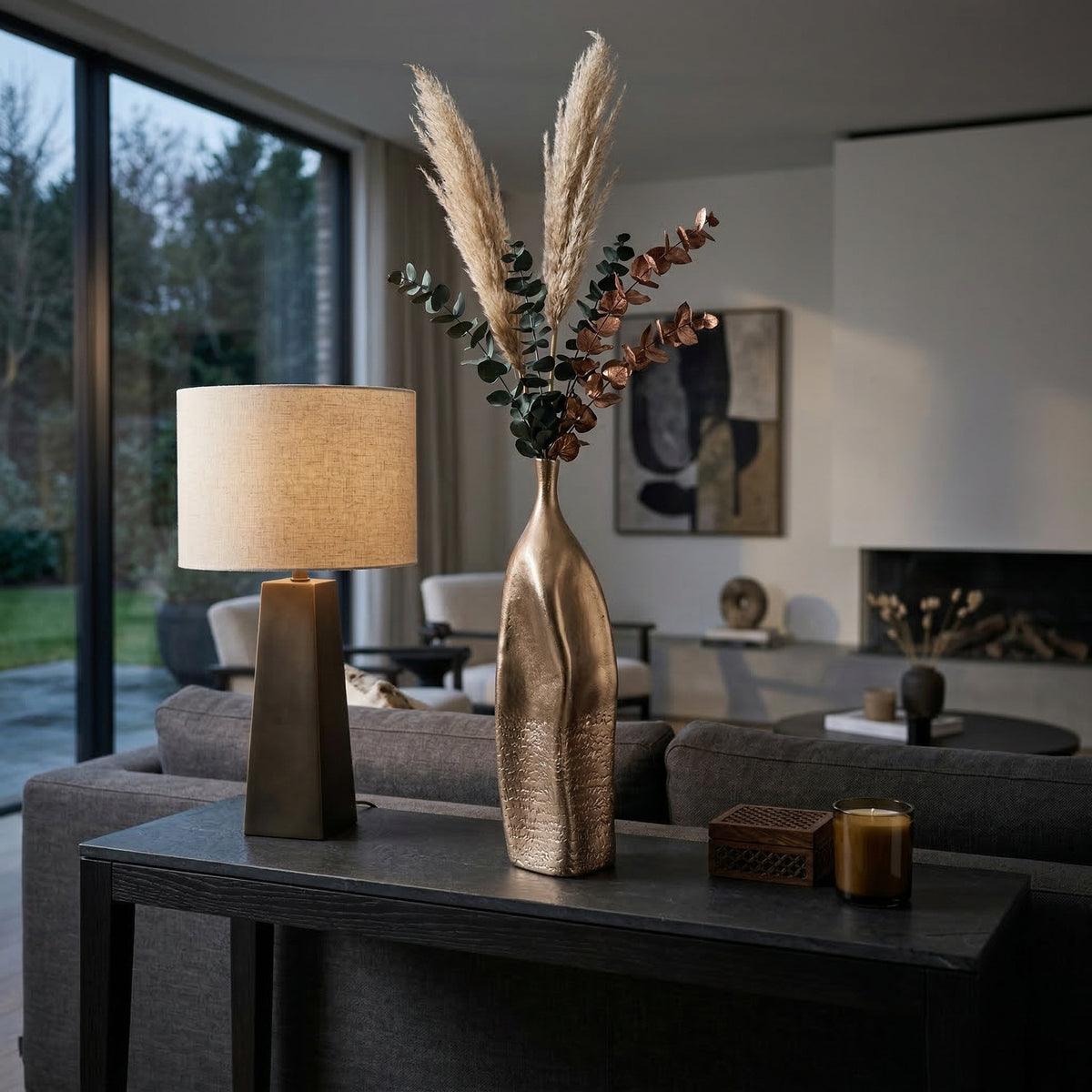 Sagebeach Gold Vase — 20″ — additional view