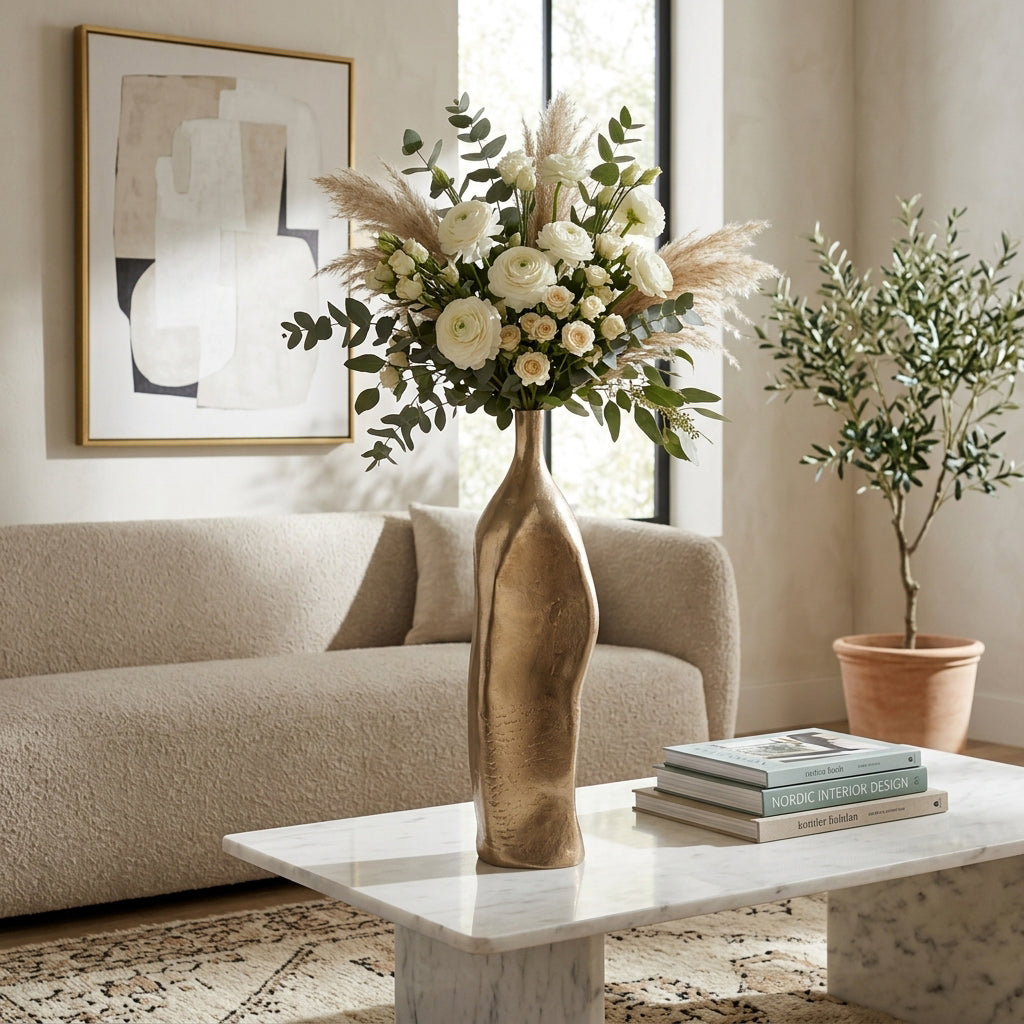 Sagebeach Gold Vase — 24″ — additional view