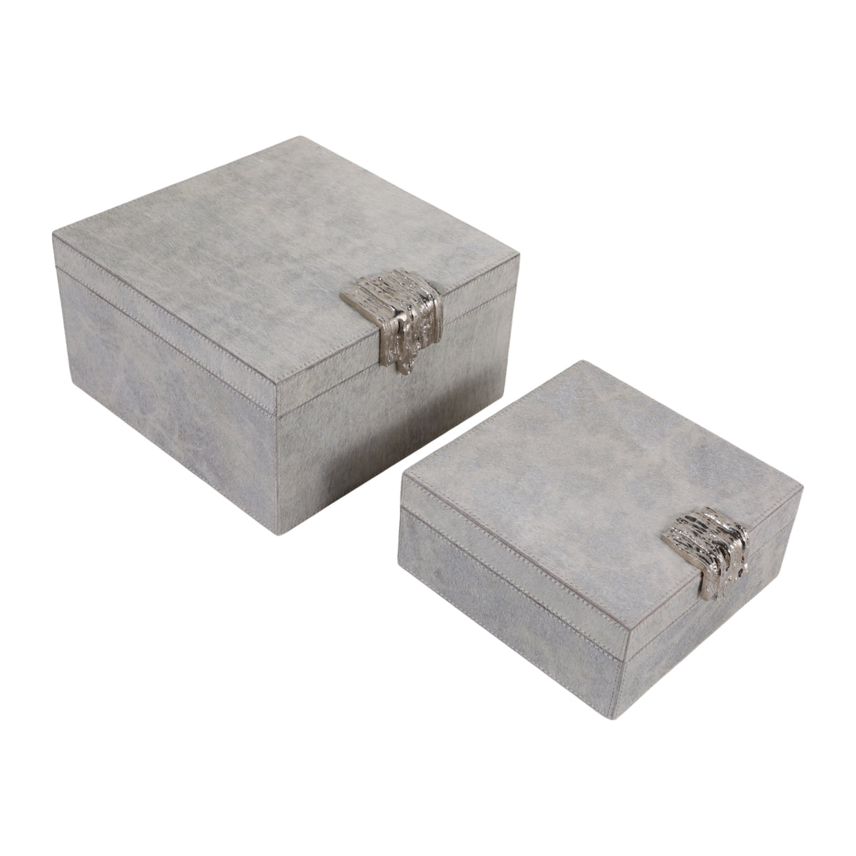 Cannonmoor Set of 2 Silver Boxes — 5″ — additional view