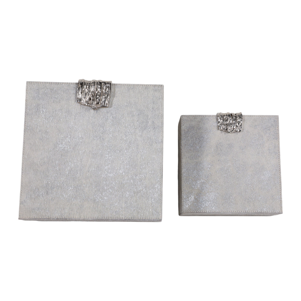 Cannonmoor Set of 2 Silver Boxes — 5″ — additional view