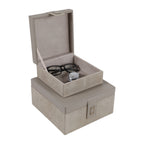 Bentonbeach Set of 2 Ivory Boxes — 5″ — additional view