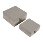 Bentonbeach Set of 2 Ivory Boxes — 5″ — additional view