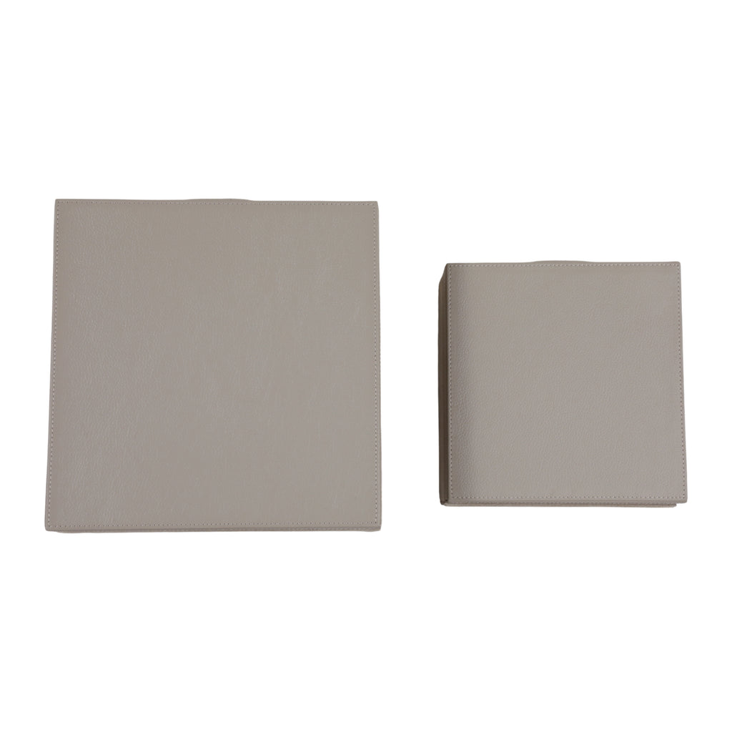 Bentonbeach Set of 2 Ivory Boxes — 5″ — additional view