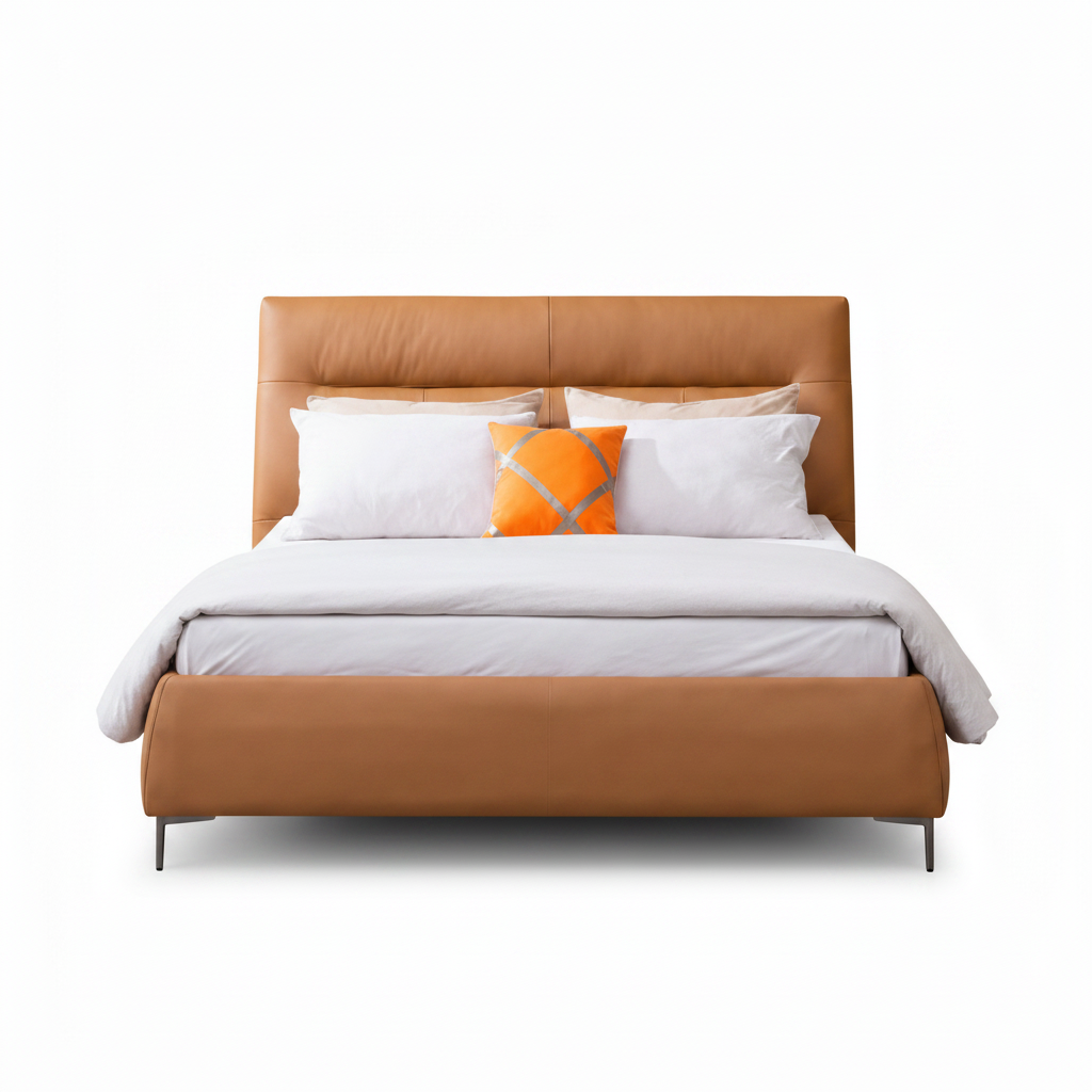 Saphira Bed straight-on front view on a white background