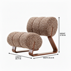 Savero Accent Chair dimensions, 26.77 in L x 29.13 in W x 27.95 in H, on a white background.