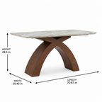 Sevrin Marble Dining Table second-image dimension diagram