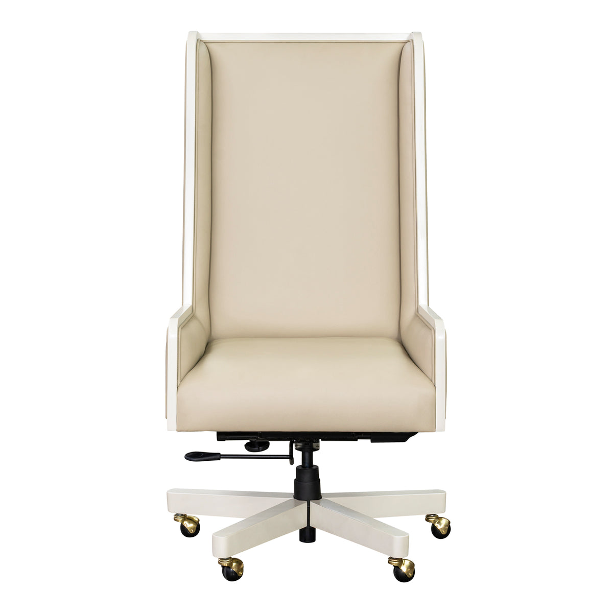 Sirene Swivel Desk Chair in Creamy Pearl — front view