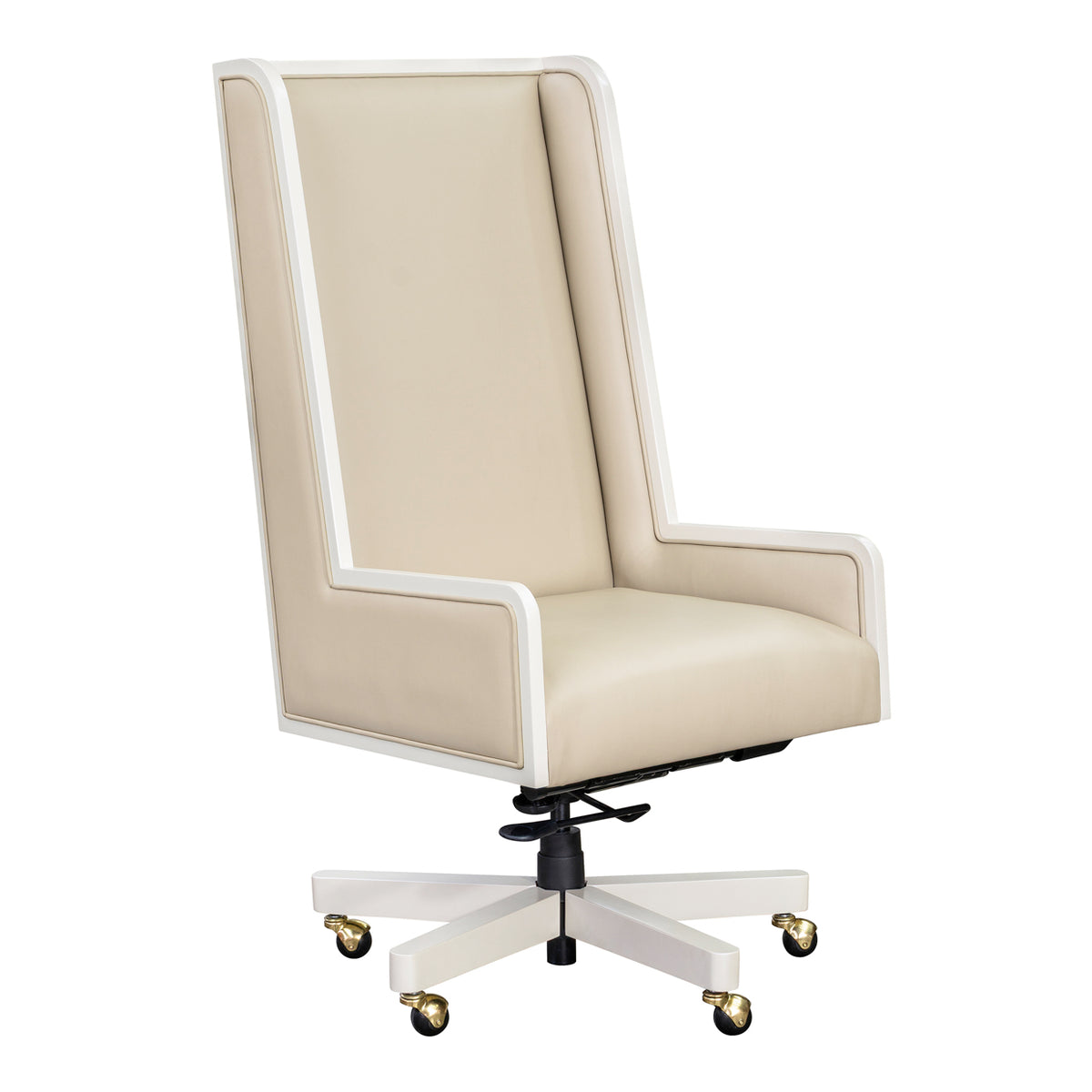 Sirene Swivel Desk Chair in Creamy Pearl — opposite angle