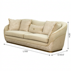 Sirene Mansion Sofa Dune Antique Gold 尺寸图