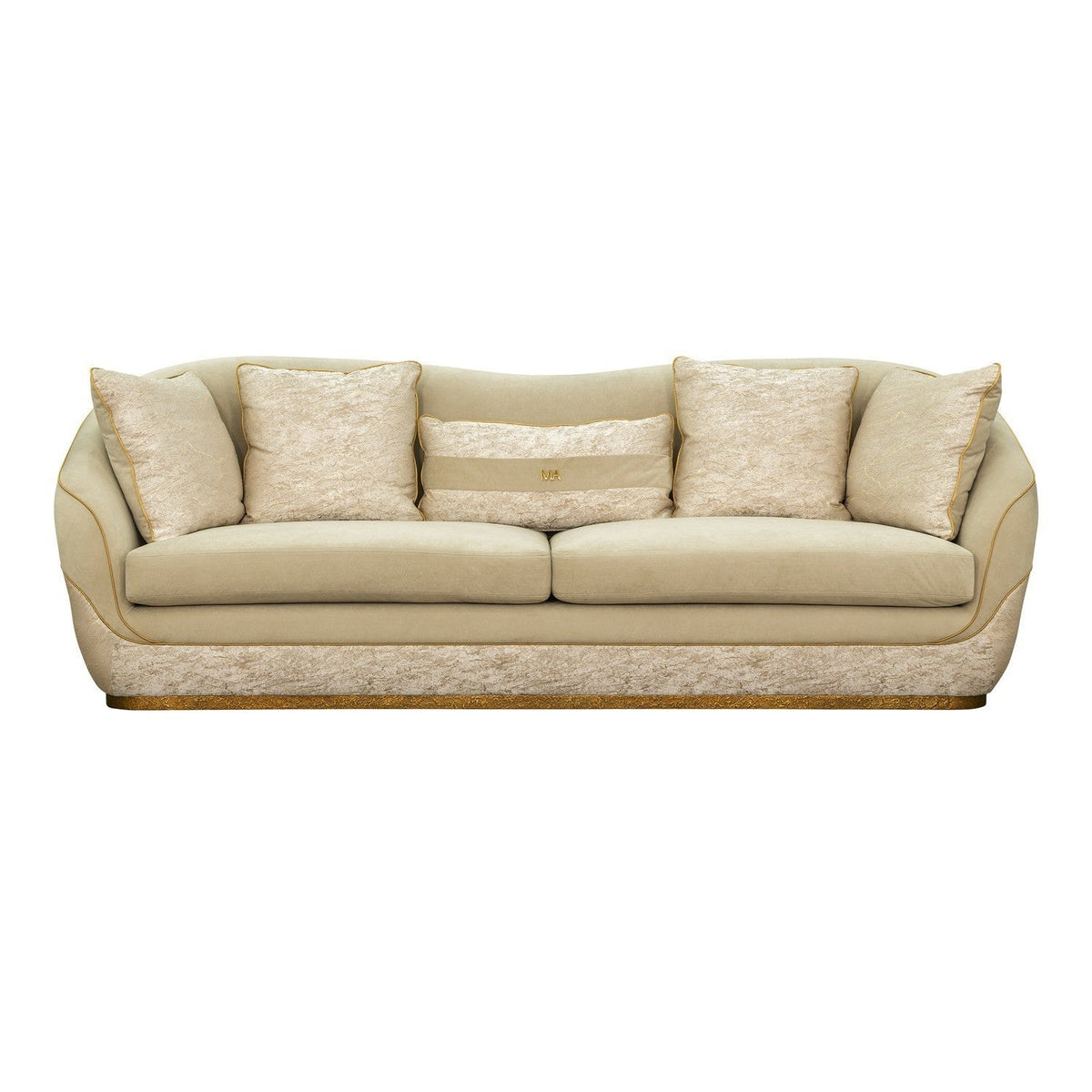Sirene mansion sofa in Dune Antique Gold — front view