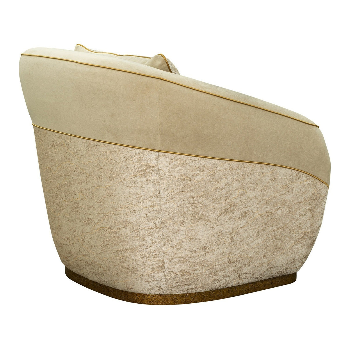 Sirene matching chair in Dune Antique Gold — rear view