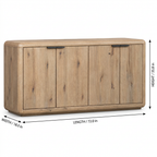Solenne Arc 4 Door Cabinet - Dimensions