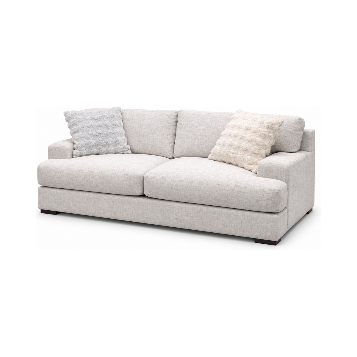 Solmere Linen Loveseat — full product, square white background