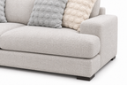 Solmere Linen Sofa — right arm and upholstery detail