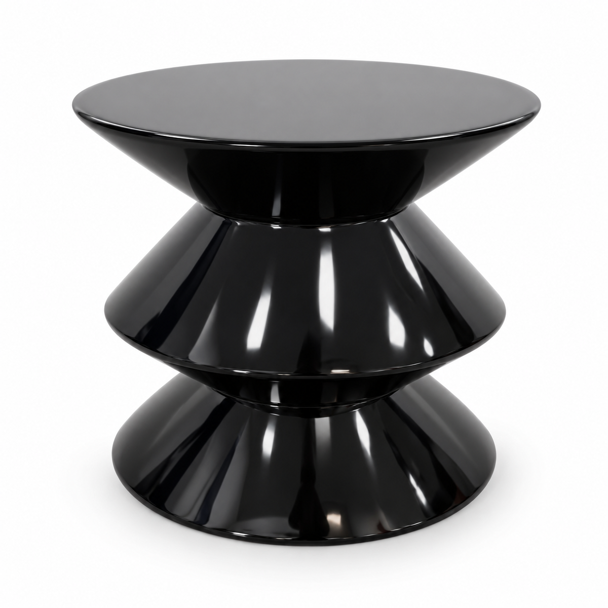 Solune Black End Table — studio view